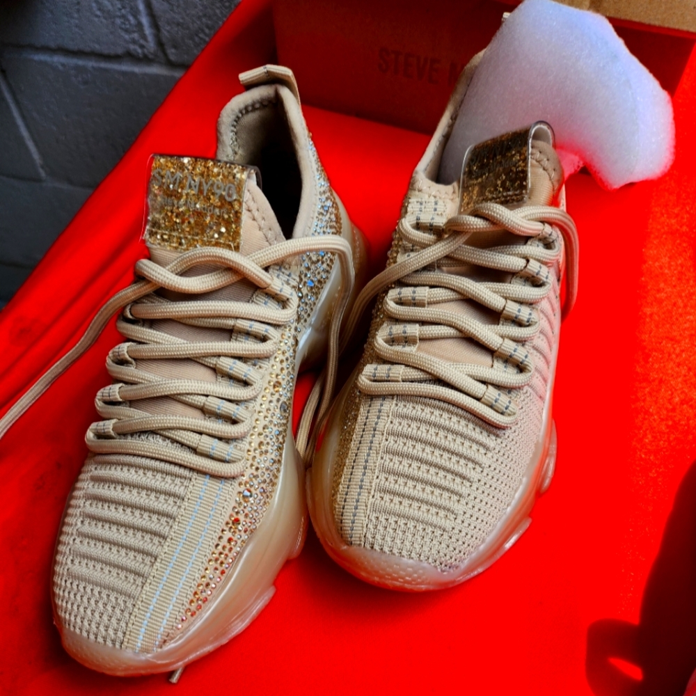 Kids Tan bling sneaker
